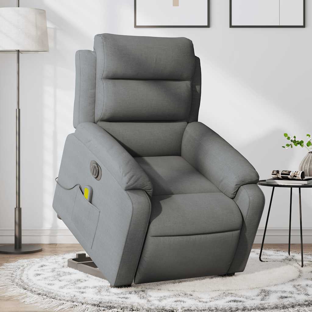 Stand up Massage Recliner Chair Power Lift Wingback Armchair Fabric vidaXL vidaX