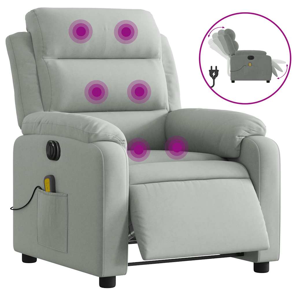 Electric Massage Recliner Chair Light gray