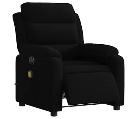 vidaXL Electric Massage Recliner Chair Black Velvet