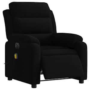 vidaXL Electric Massage Recliner Chair Black Velvet