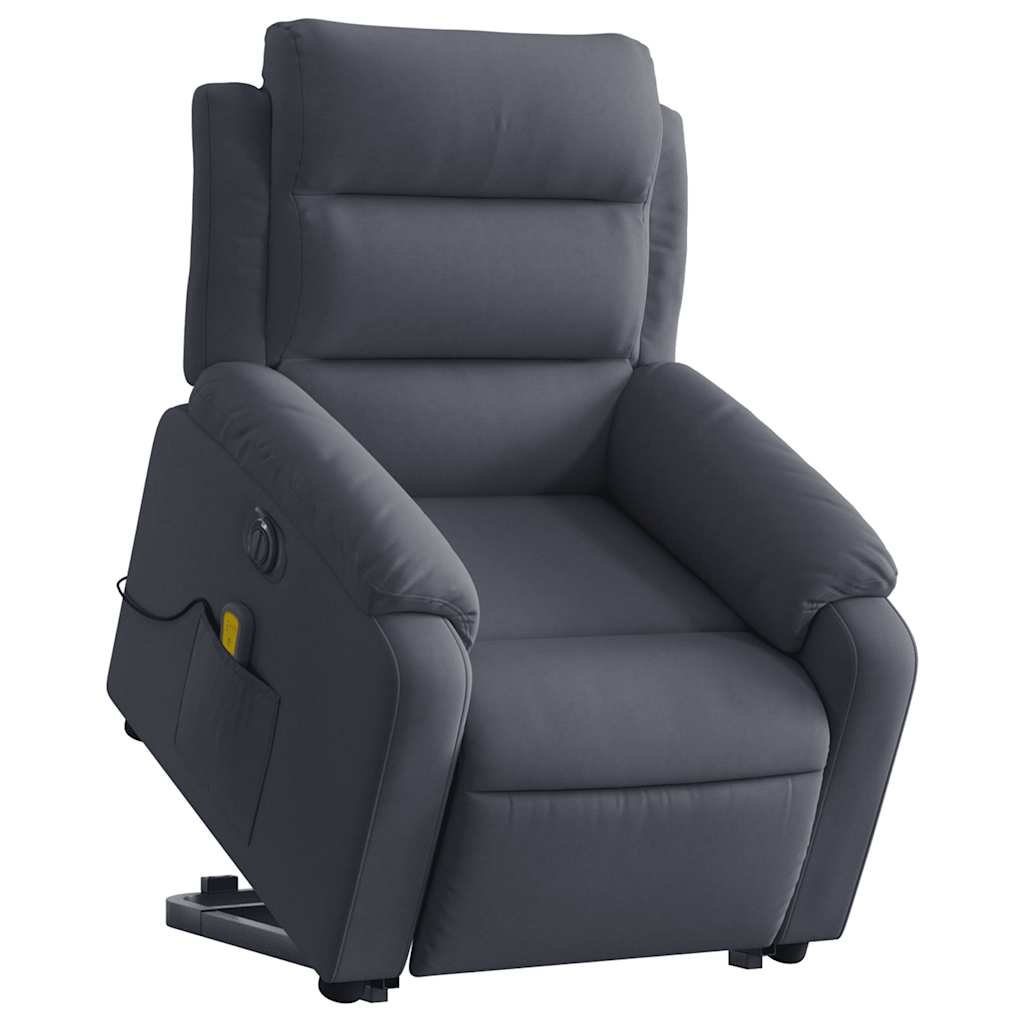 vidaXL Electric Stand up Massage Recliner Chair Dark Gray Velvet