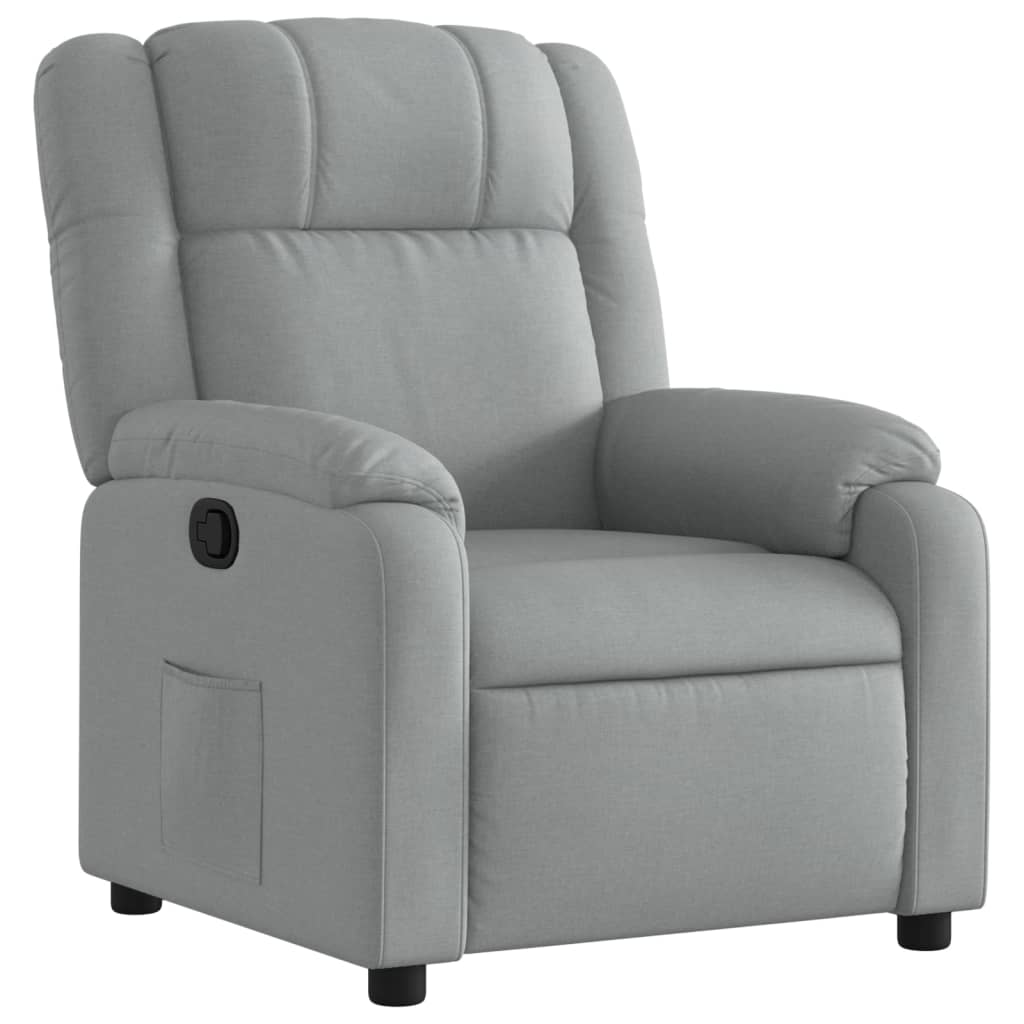 Image of vidaXL Recliner Chair Light Grey Fabric