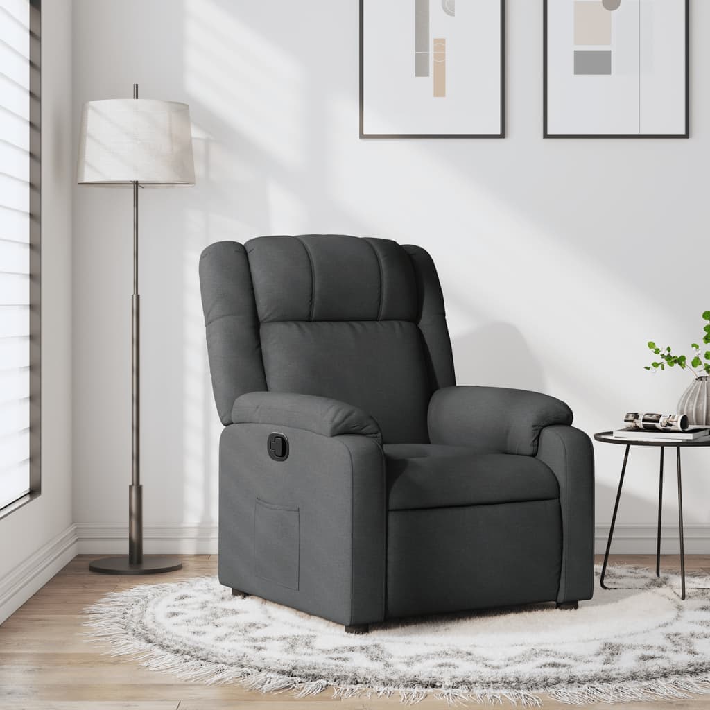 vidaXL Relaxsessel, Stoff, Dunkelgrau