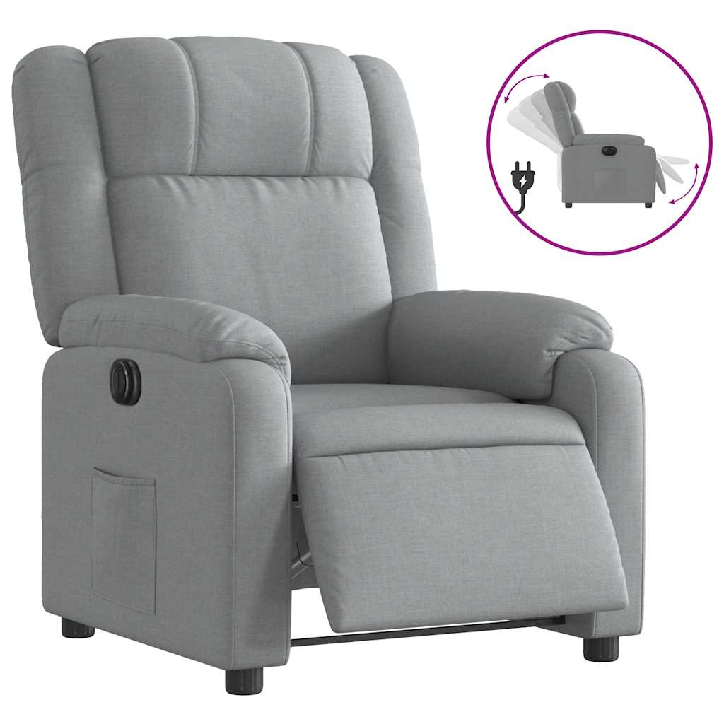 Electric Massage Recliner Chair in Dark Green, Gray, and Black Fabrics vidaXL