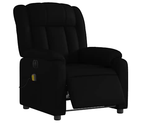 vidaXL Electric Massage Recliner Chair Black Faux Leather