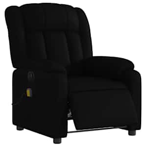 vidaXL Electric Massage Recliner Chair Black Faux Leather
