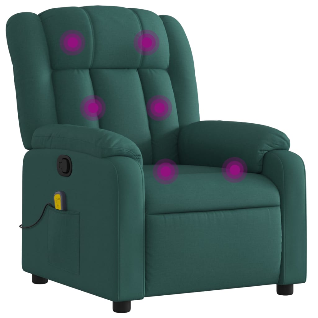 Massage Recliner Chair Wingback Reclining Armchair for Elderly Fabric vidaXL