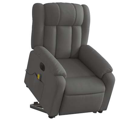 vidaXL Electric Stand up Massage Recliner Chair Dark Grey Fabric