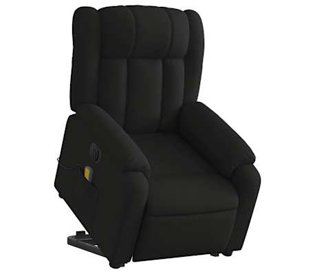vidaXL Electric Stand up Massage Recliner Chair Black Fabric