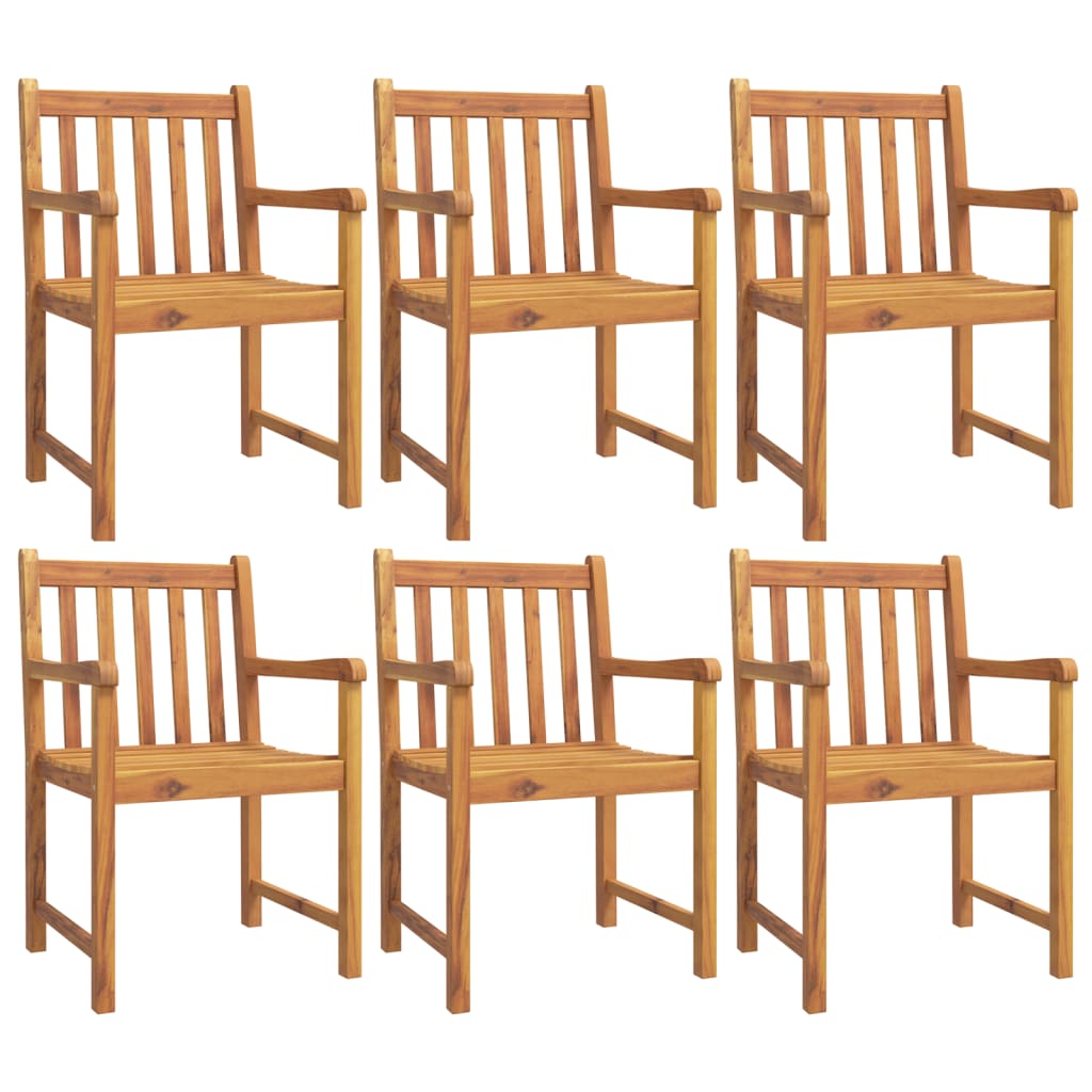 Image of vidaXL Garden Chairs 6 pcs 56x55.5x90 cm Solid Wood Acacia