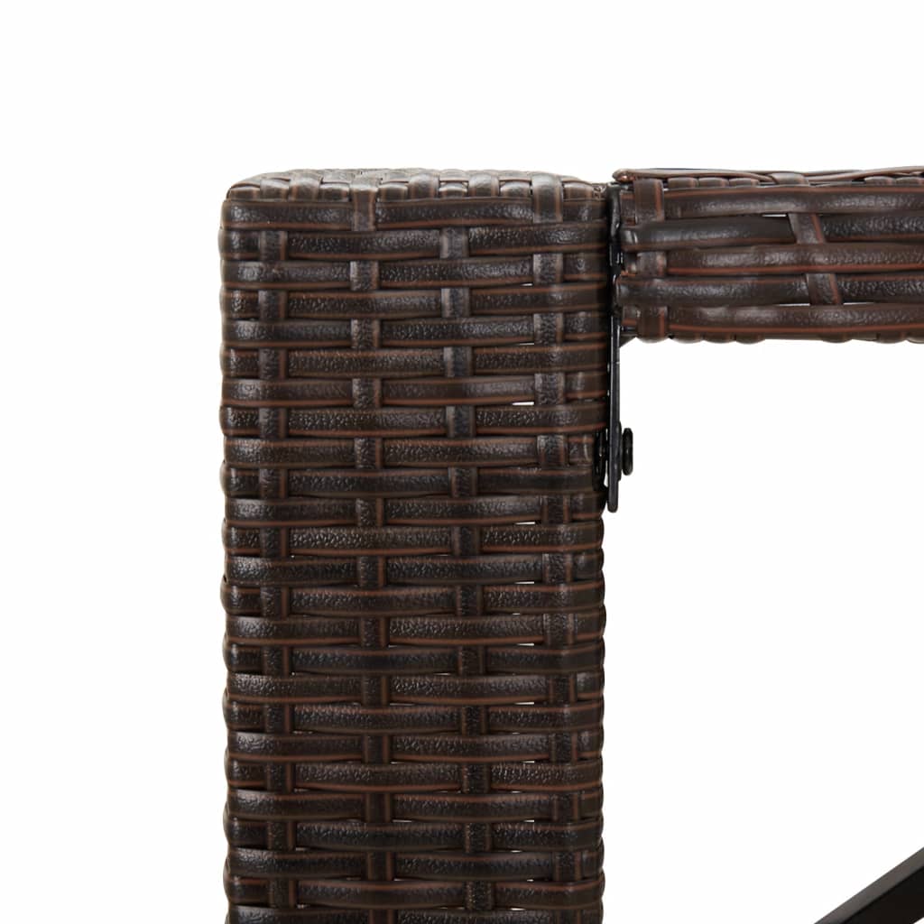 Garden Bar Set Outdoor Bar Table Set 5 Piece with Cushions Poly Rattan vidaXL - Picture 21 of 33