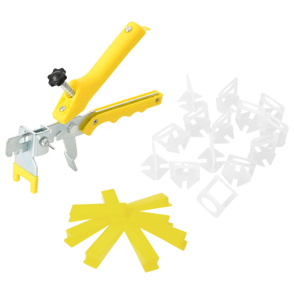 vidaXL Nivelační systém na obklady 500 klínů 2 500 spon 1,5 mm