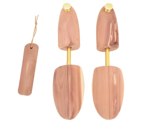vidaXL Shoe Stretcher with Shoe Horn EU 42-43.5 Solid Wood Cedar