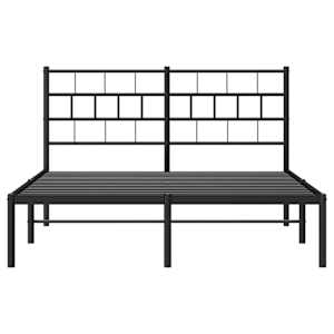 Kovový rám postele s čelem černý 140 x 200 cm - obrázek 5