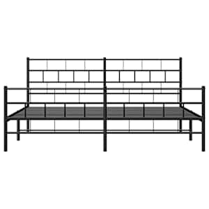 Kovový rám postele bez matrace s nožním čelem černý 180x200 cm - obrázek 5