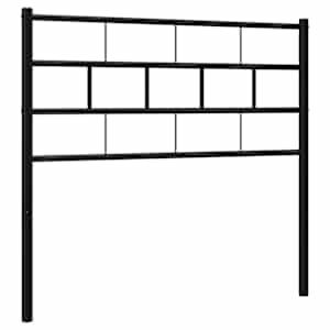 Kovové náhradní čelo postele černé 75 cm - obrázek 2