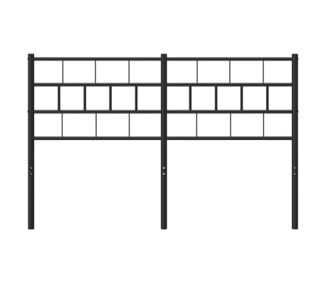 vidaXL Sengegavl i metall svart 120 cm