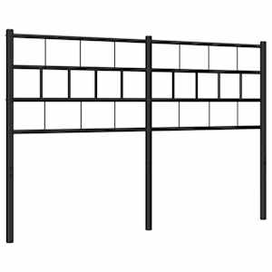 Kovové náhradní čelo postele černé 140 cm - obrázek 2