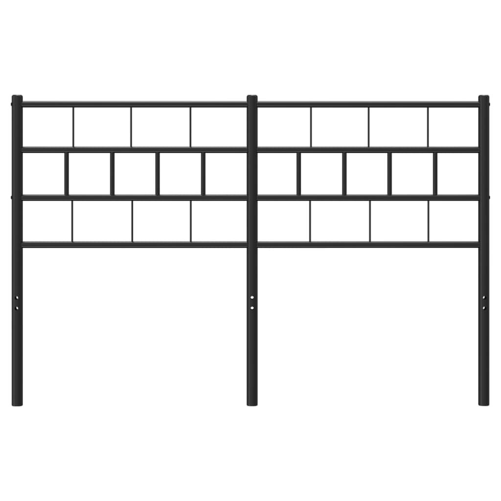 vidaXL Hoofdbord 140 cm metaal zwart afbeelding