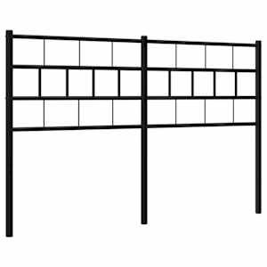 Kovové náhradní čelo postele černé 140 cm - obrázek 5