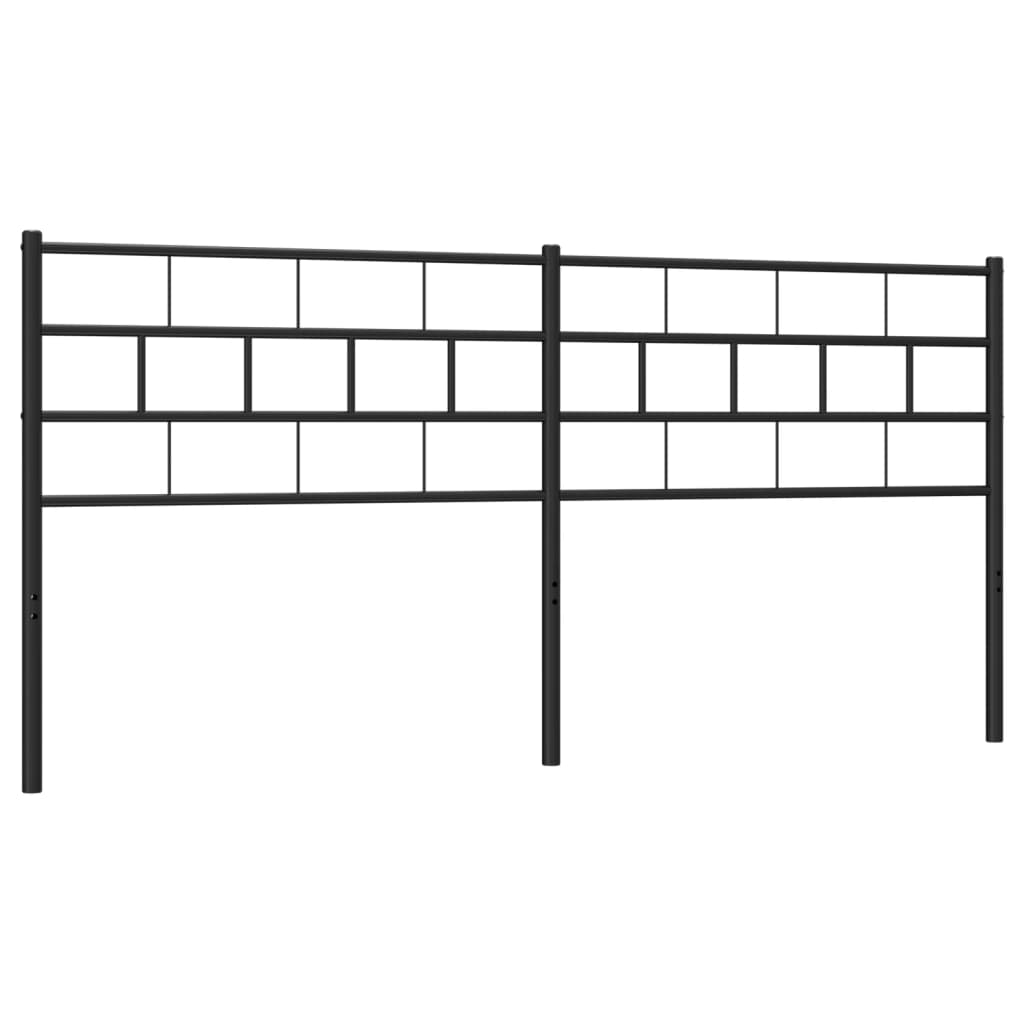 vidaXL Metal Headboard Black 76"