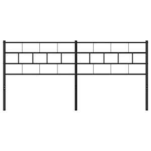 Kovové náhradní čelo postele černé 200 cm - obrázek 3