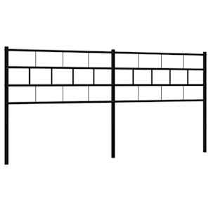 Kovové náhradní čelo postele černé 200 cm - obrázek 5