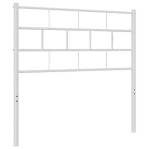 Kovové náhradní čelo postele bílé 75 cm - obrázek 2