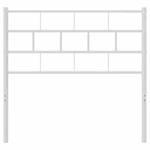Kovové náhradní čelo postele bílé 80 cm - obrázek 3