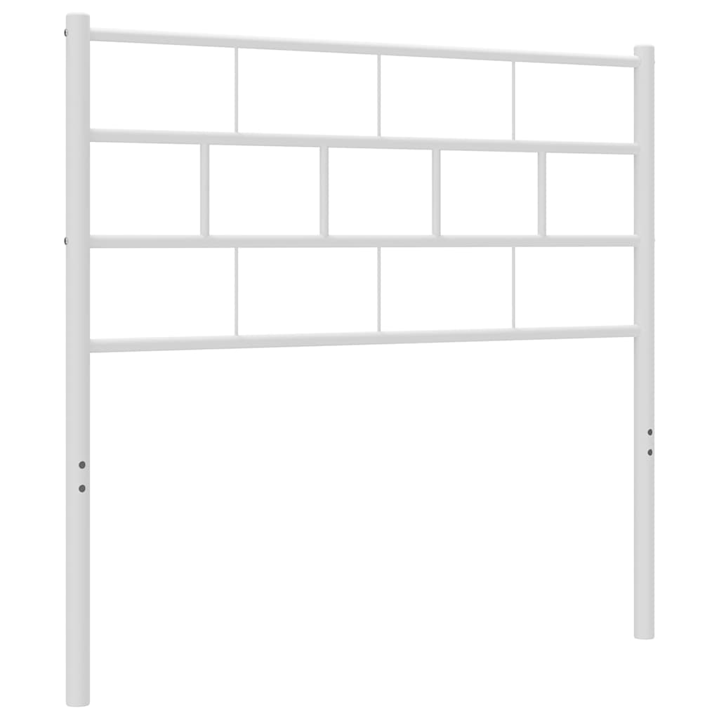 vidaXL Kovové čelo postele bílé 100 cm
