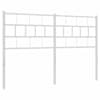 vidaXL metallist vahetatav voodipeats, valge, 135 cm