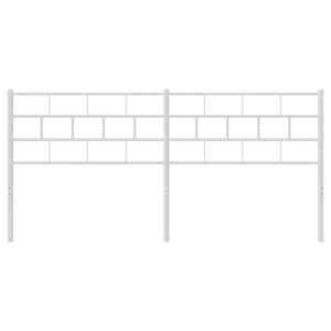 Kovové náhradní čelo postele bílé 160 cm - obrázek 3
