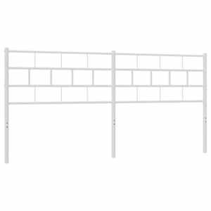 Kovové náhradní čelo postele bílé 180 cm - obrázek 2