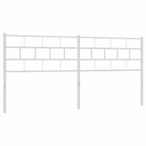 Kovové náhradní čelo postele bílé 200 cm - obrázek 2