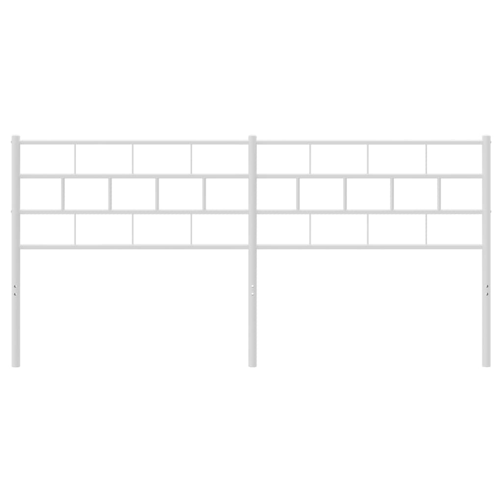vidaXL Hoofdbord 200 cm metaal wit afbeelding