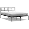 vidaXL metallist voodiraam peatsiga, must, 120x190 cm
