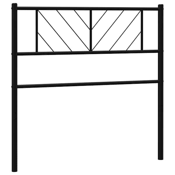 vidaXL metallist vahetatav voodipeats, must, 90 cm