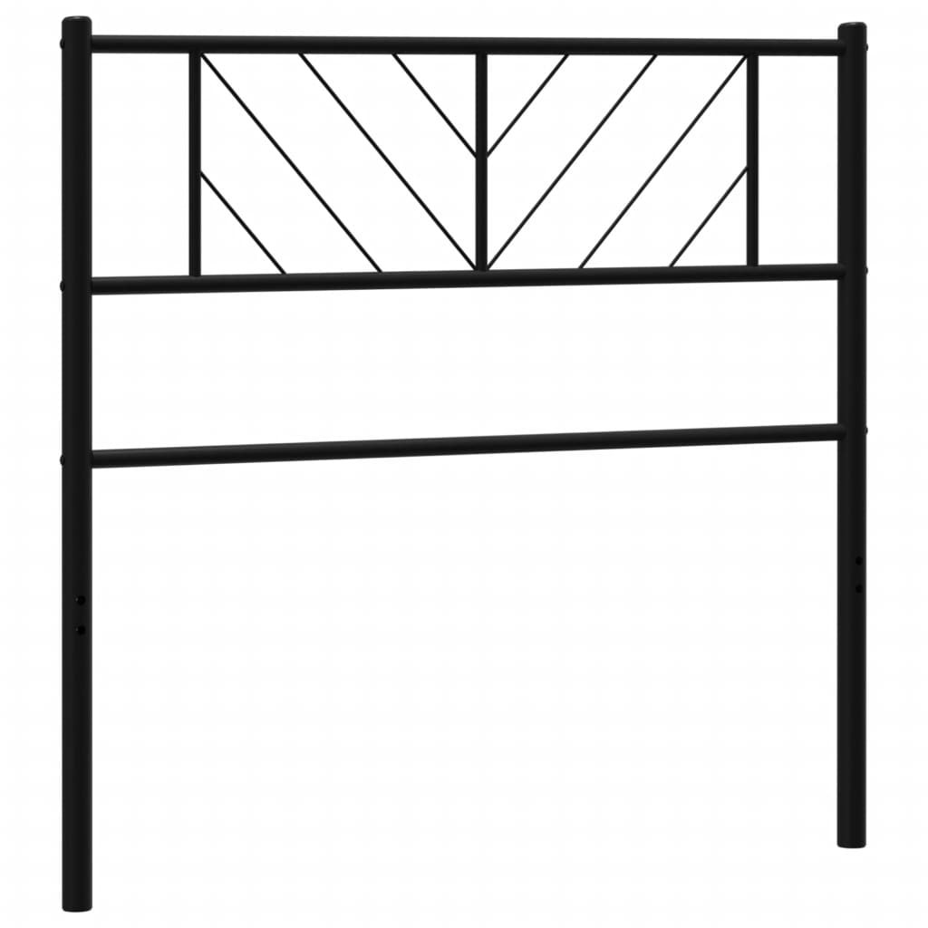 vidaXL Kovinsko posteljno vzglavje črno 90 cm