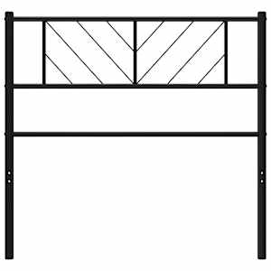 Kovové náhradní čelo postele černé 90 cm - obrázek 3