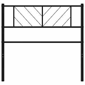 Kovové náhradní čelo postele černé 100 cm - obrázek 4