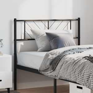 vidaXL T&ecirc;te de lit de remplacement m&eacute;tal noir 100 cm