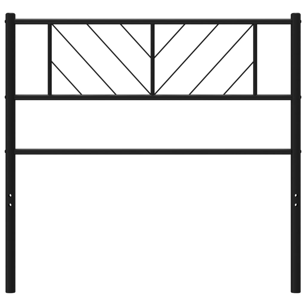 vidaXL Hoofdbord 107 cm metaal zwart afbeelding