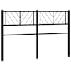 vidaXL metallist vahetatav voodipeats, must, 135 cm