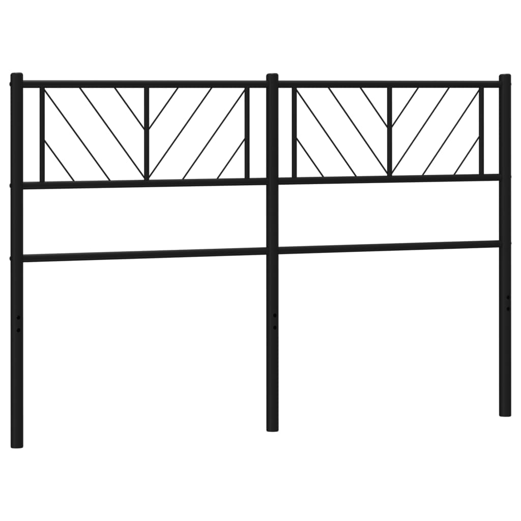 vidaXL Metal Headboard Black 53.1"