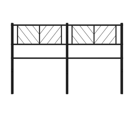 vidaXL Metalno uzglavlje crno 140 cm