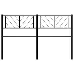 vidaXL Metalno uzglavlje crno 140 cm