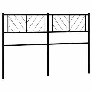 Kovové náhradní čelo postele černé 150 cm - obrázek 6