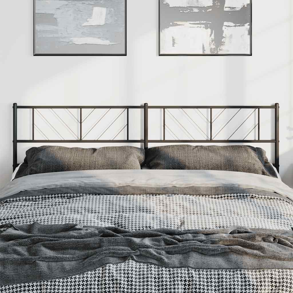 vidaXL Metallinen vaihtopääty musta 180 cm