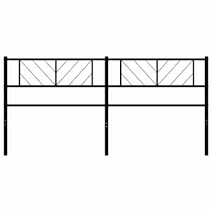 Kovové náhradní čelo postele černé 200 cm - obrázek 3