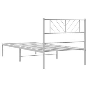 Kovový rám postele s čelem bílý 80 x 200 cm - obrázek 7